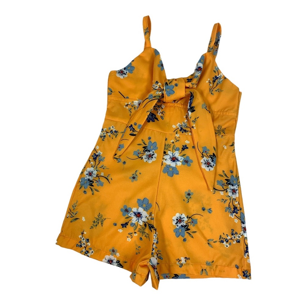 Floral Yellow kids romper
